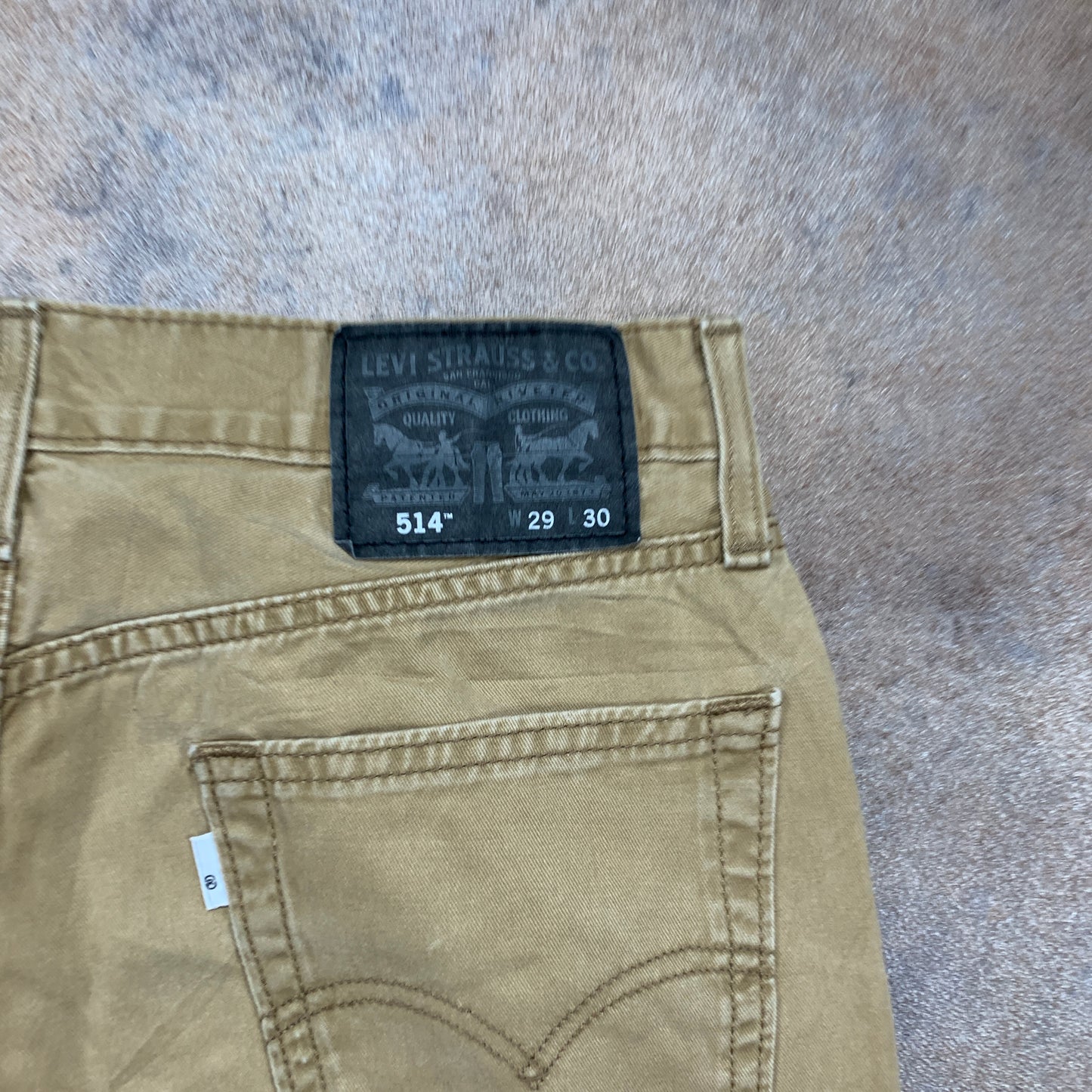 LEVI'S 514 Jeans W29 L30 Mens Regular Fit Straight Beige