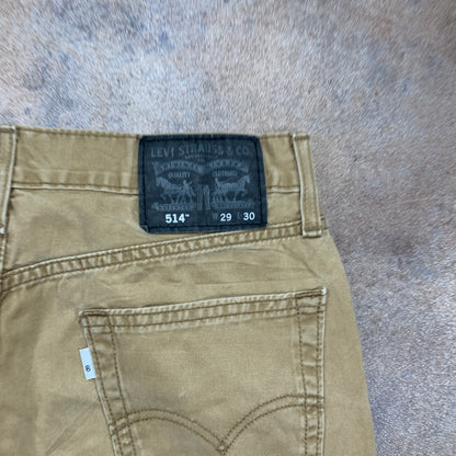 LEVI'S 514 Jeans W29 L30 Mens Regular Fit Straight Beige