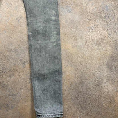 LEVI'S 519 Jeans W27 L29 Mens Skinny Fit Grey