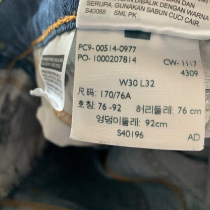 LEVI'S 514 Jeans W30 L32 Mens Regular Fit Straight Blue
