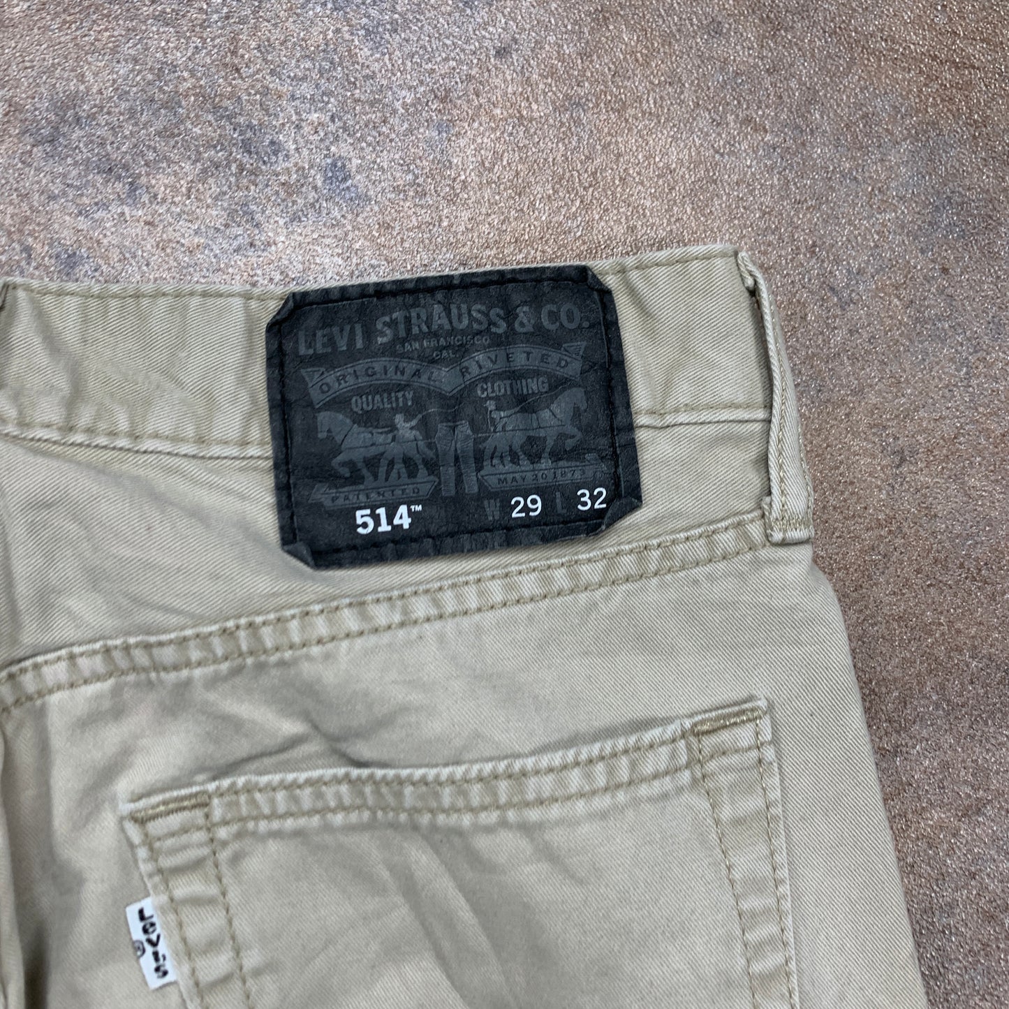 LEVI'S 514 Jeans W29 L31 Mens Regular Fit Straight Beige