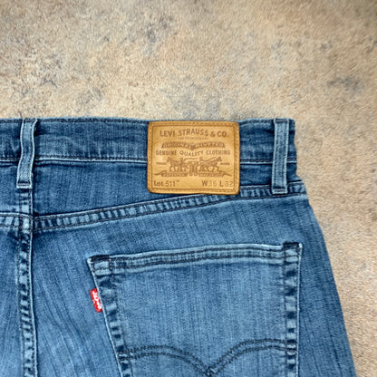LEVI'S 511 Jeans W36 L32 Mens Slim Fit Blue