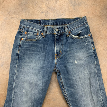 LEVI'S 511 Jeans W30 L31 Mens Slim Fit Blue RIPPED