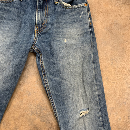 LEVI'S 511 Jeans W30 L31 Mens Slim Fit Blue RIPPED