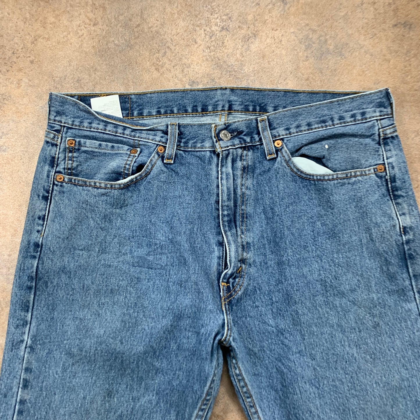 LEVI'S 505 Jeans W36 L32 Mens Regular Fit Straight Blue
