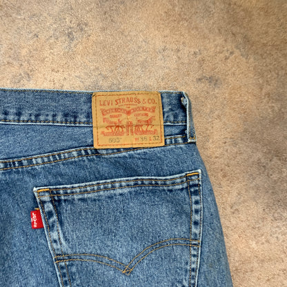 LEVI'S 505 Jeans W36 L32 Mens Regular Fit Straight Blue
