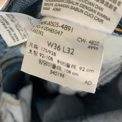LEVI'S 505 Jeans W36 L32 Mens Regular Fit Straight Blue