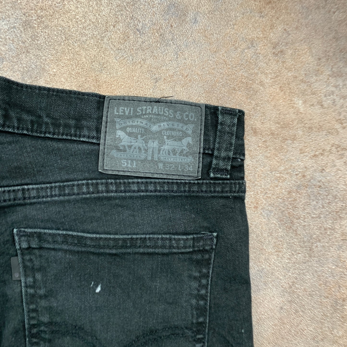 LEVI'S 511 Jeans W32 L32 Mens Slim Fit Black