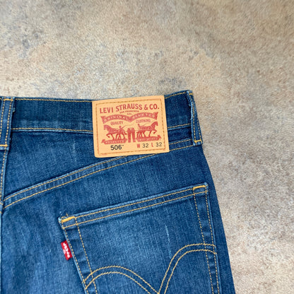 LEVI'S 506 Jeans W32 L32 Mens Regular Fit Straight Blue
