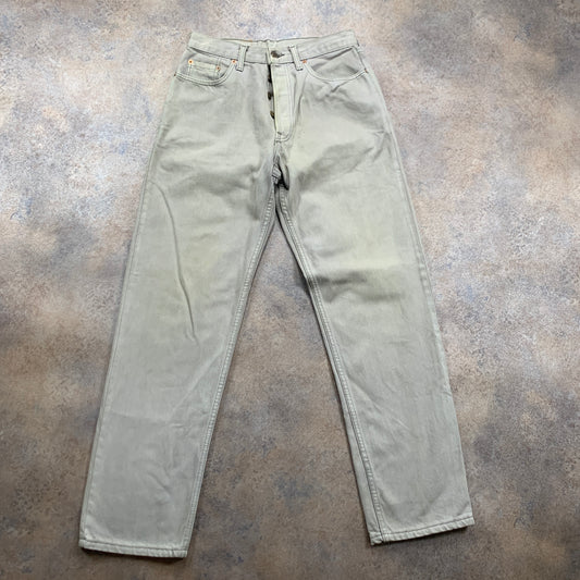 Vintage LEVI'S 618 Jeans W30 L30 Mens Regular Fit Tapered Beige 70s