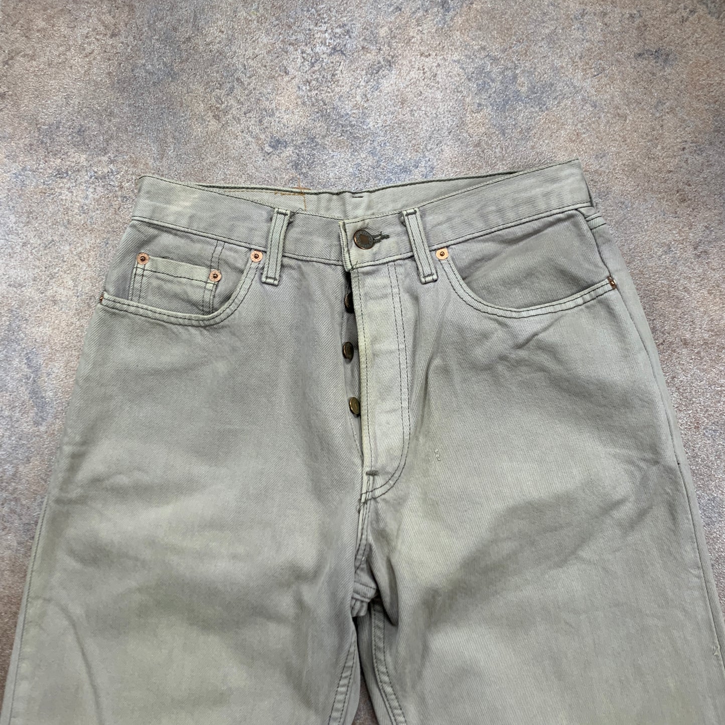 Vintage LEVI'S 618 Jeans W30 L30 Mens Regular Fit Tapered Beige 70s