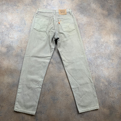 Vintage LEVI'S 618 Jeans W30 L30 Mens Regular Fit Tapered Beige 70s