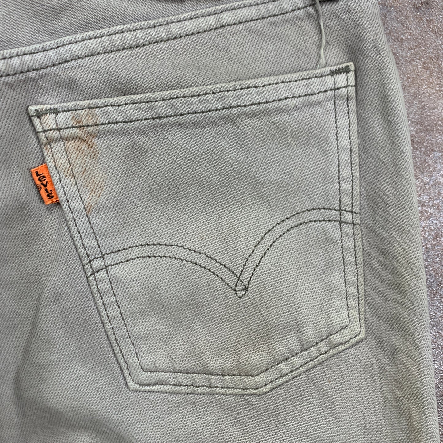 Vintage LEVI'S 618 Jeans W30 L30 Mens Regular Fit Tapered Beige 70s