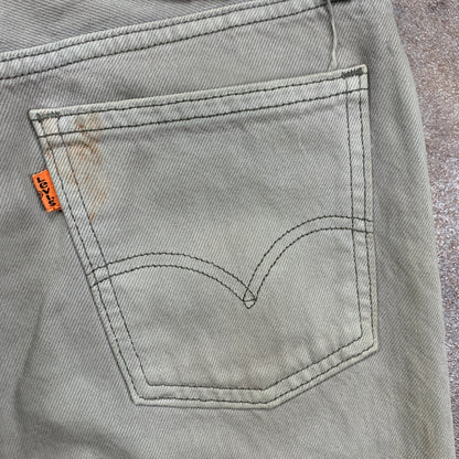 Vintage LEVI'S 618 Jeans W30 L30 Mens Regular Fit Tapered Beige 70s