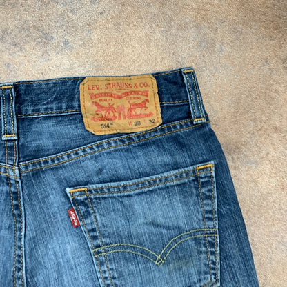 LEVI'S 514 Jeans W28 L31 Mens Regular Fit Straight Blue