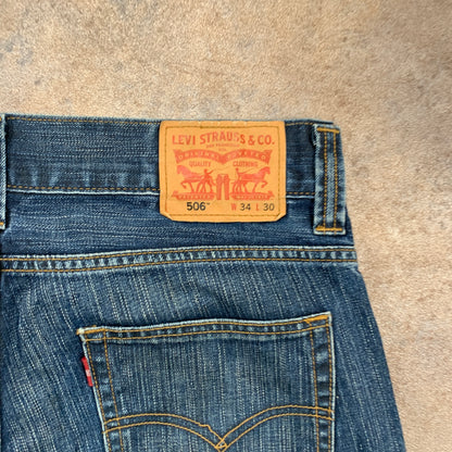 LEVI'S 506 Jeans W34 L28 Mens Regular Fit Straight Blue