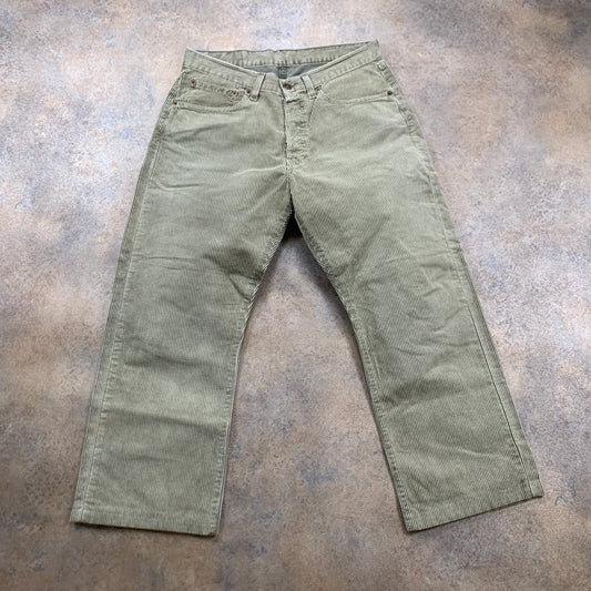 Vintage LEVI'S 508 Jeans W30 L25 Mens Relaxed Fit Straight Beige CORDS