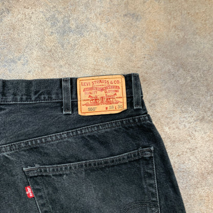 Vintage LEVI'S 550 Jeans W38 L30 Mens Relaxed Fit Straight Grey