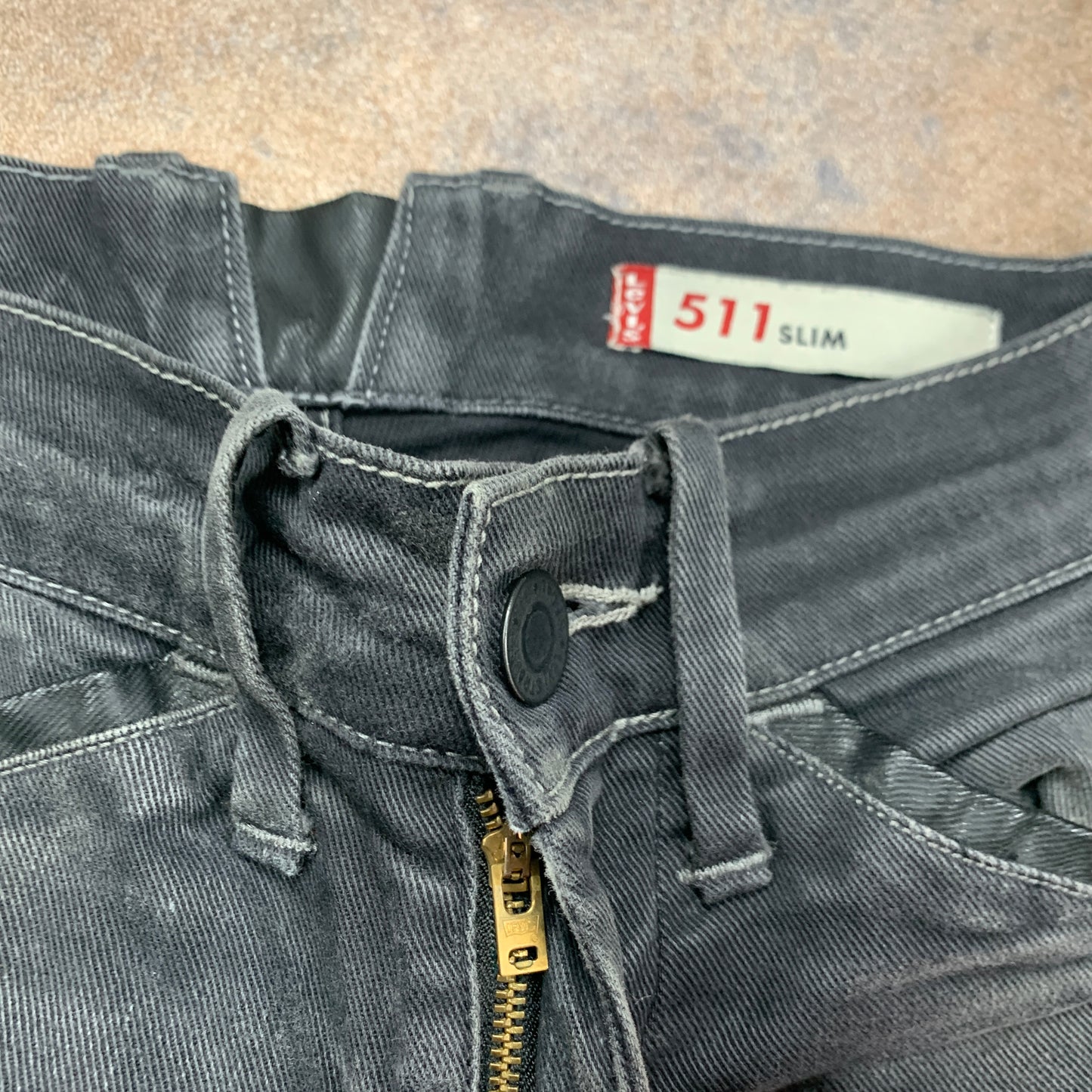 Vintage LEVI'S 511 Jeans W28 L31 Mens Slim Fit Grey