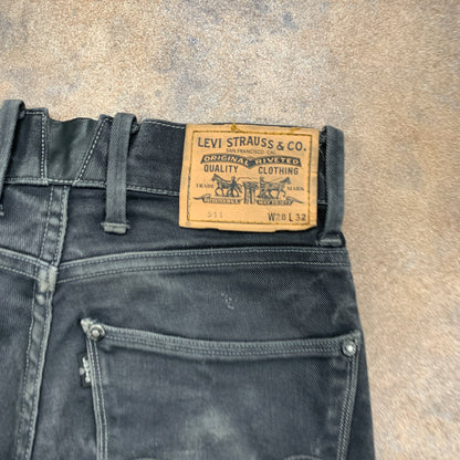 Vintage LEVI'S 511 Jeans W28 L31 Mens Slim Fit Grey