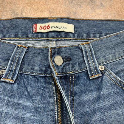 Vintage LEVI'S 506 Jeans W34 L30 Mens Relaxed Fit Straight Blue 90s