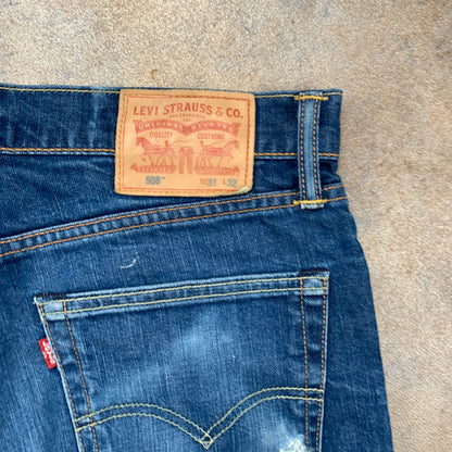 LEVI'S 508 Jeans W31 L30 Mens Slim Fit Straight Blue