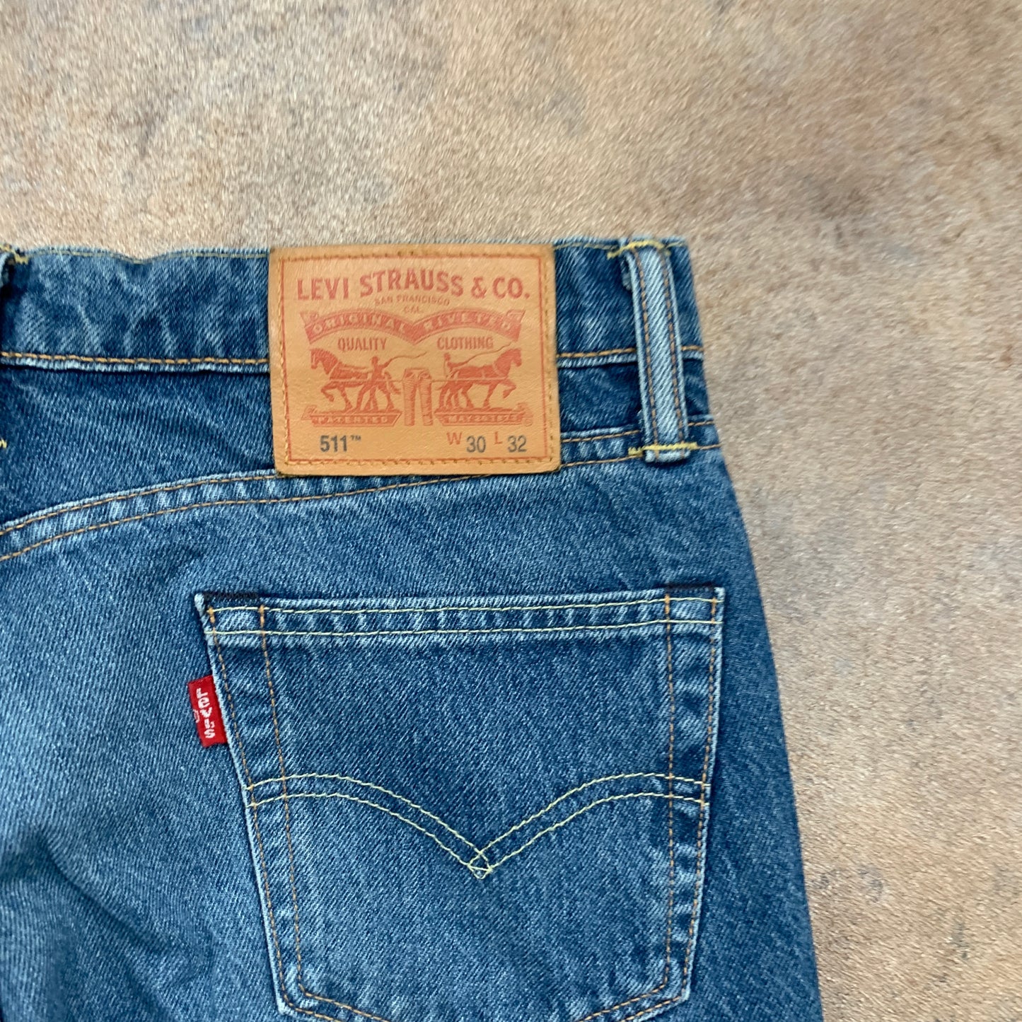 LEVI'S 511 Jeans W30 L31 Mens Slim Fit Blue