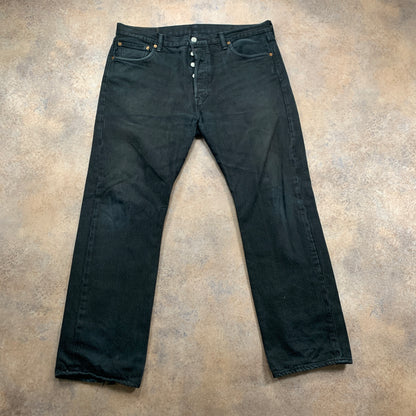 LEVI'S 501 Jeans W36 L30 Mens Regular Fit Straight Black