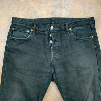 LEVI'S 501 Jeans W36 L30 Mens Regular Fit Straight Black