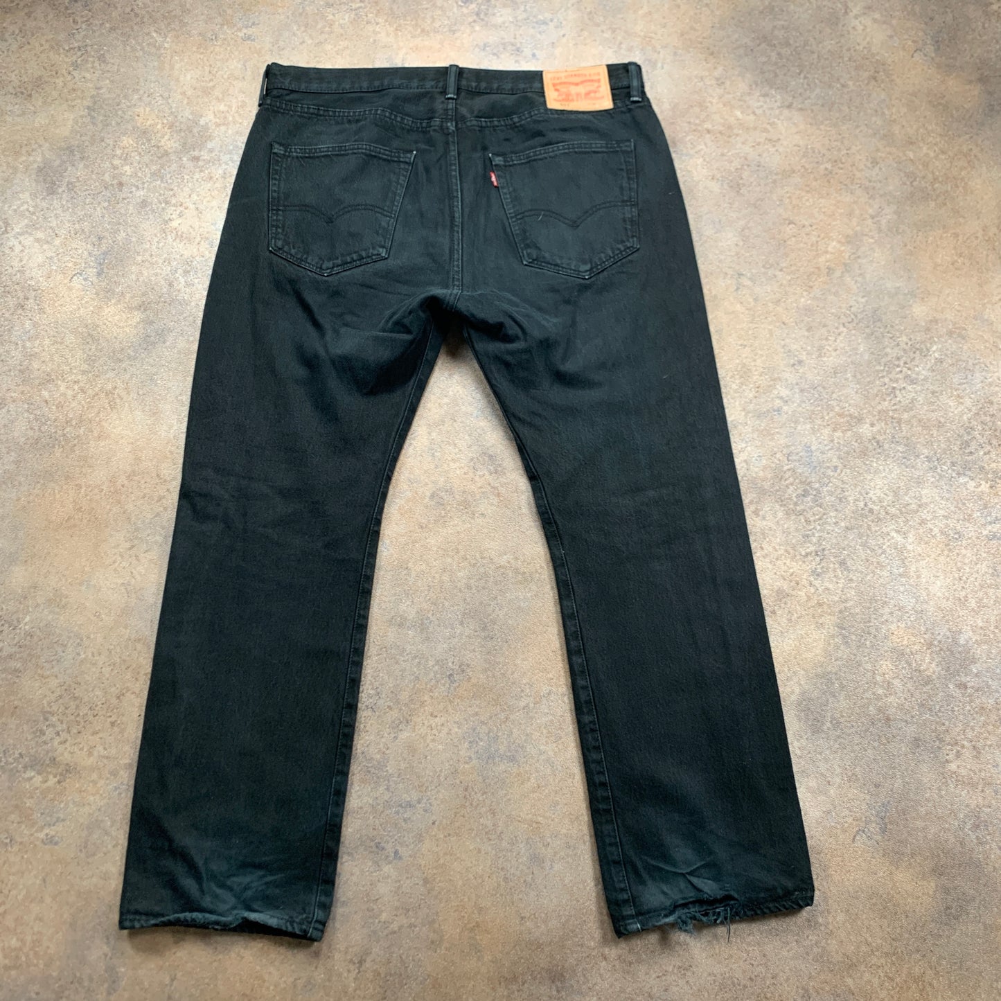 LEVI'S 501 Jeans W36 L30 Mens Regular Fit Straight Black