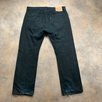 LEVI'S 501 Jeans W36 L30 Mens Regular Fit Straight Black
