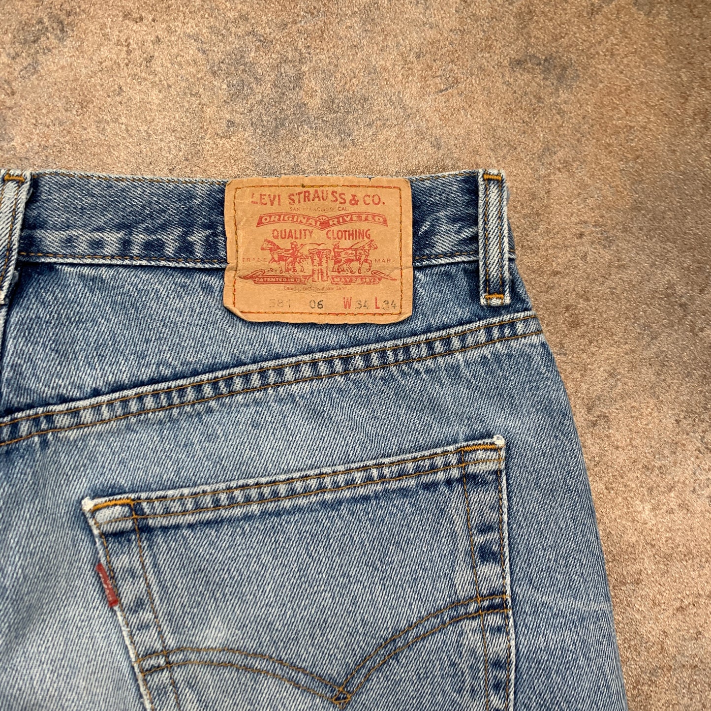 Vintage LEVI'S 581 Jeans W34 L34 Mens Regular Fit Straight Blue