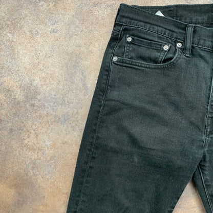 LEVI'S 512 Jeans W31 L30 Mens Slim Fit Tapered Black