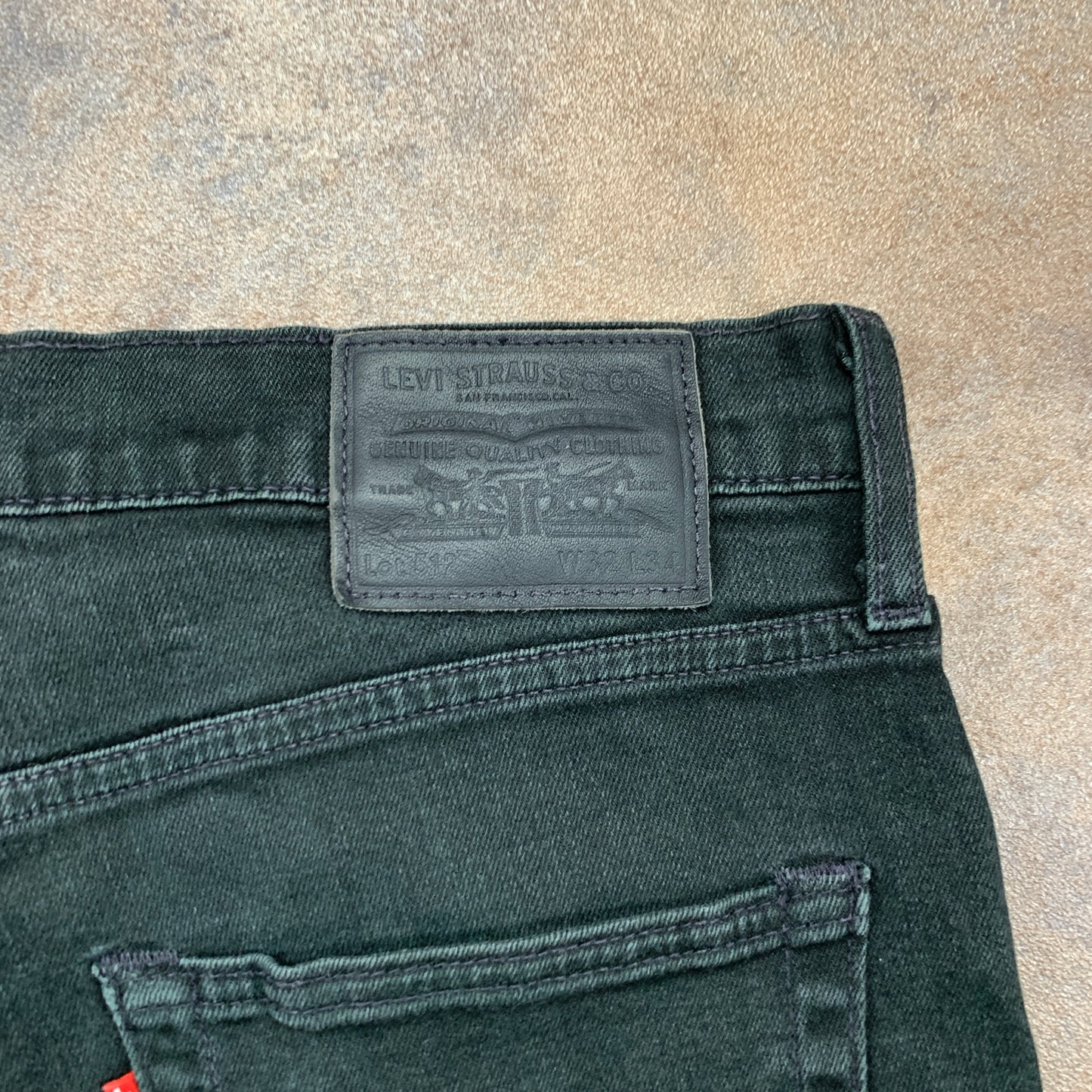 LEVI'S 512 Jeans W32 L31 Mens Slim Fit Tapered Black