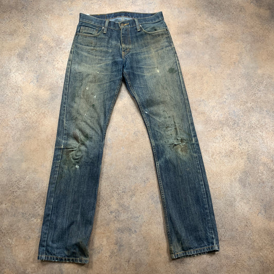 LEVI'S 514 Jeans W30 L34 Mens Regular Fit Straight Blue