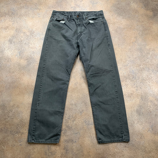 LEVI'S 505 Jeans W36 L30 Mens Regular Fit Straight Grey