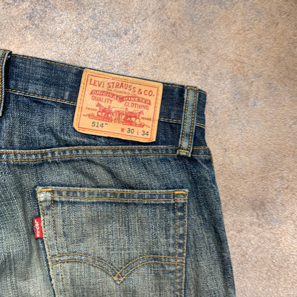 LEVI'S 514 Jeans W30 L34 Mens Regular Fit Straight Blue