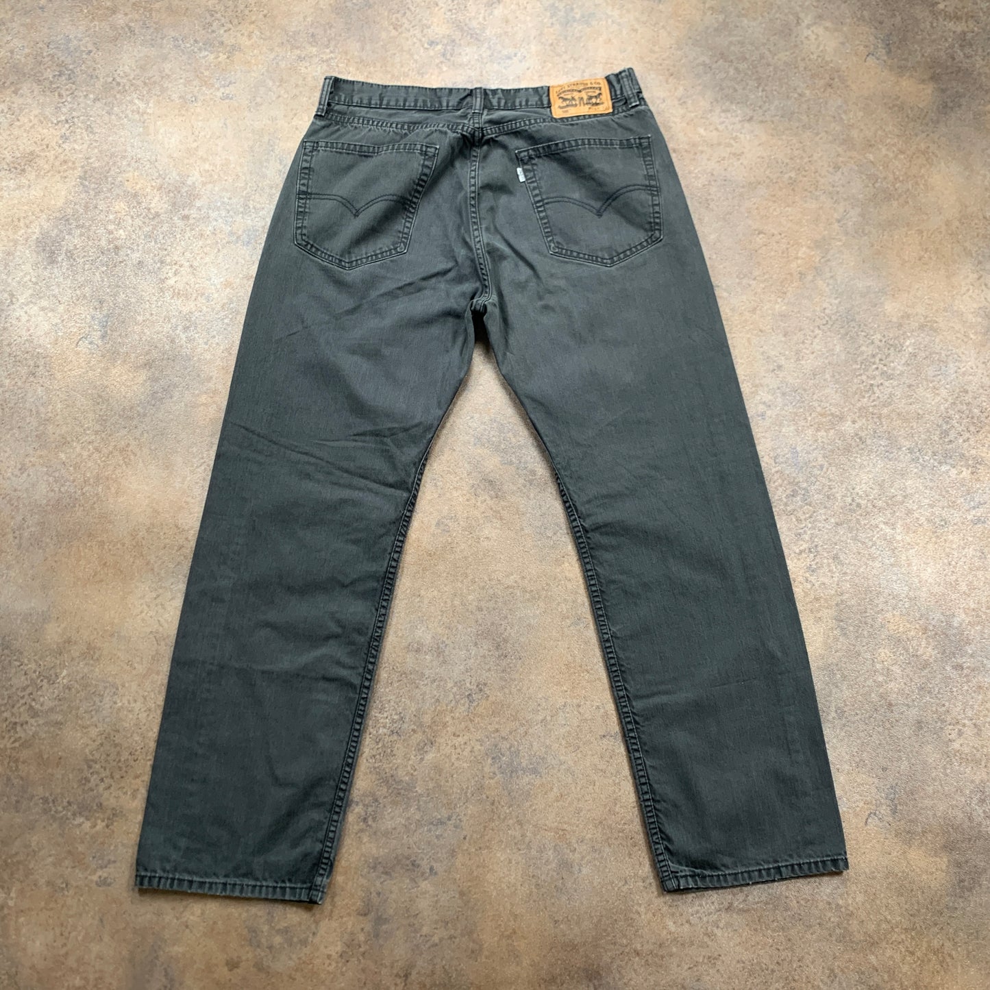 LEVI'S 505 Jeans W36 L30 Mens Regular Fit Straight Grey