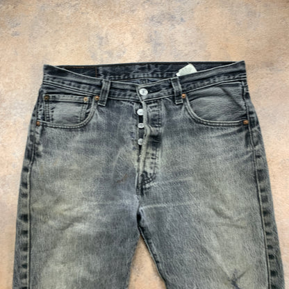 Vintage LEVI'S 501 Jeans W34 L30 Mens Regular Fit Straight Grey