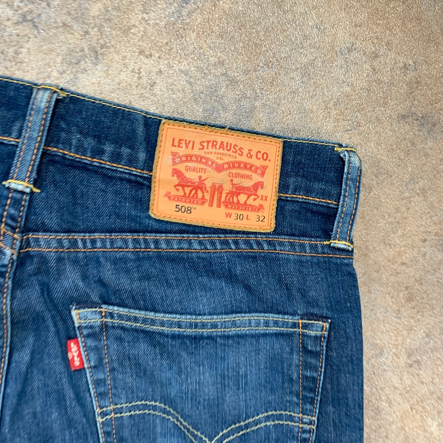LEVI'S 508 Jeans W30 L31 Mens Slim Fit Straight Blue