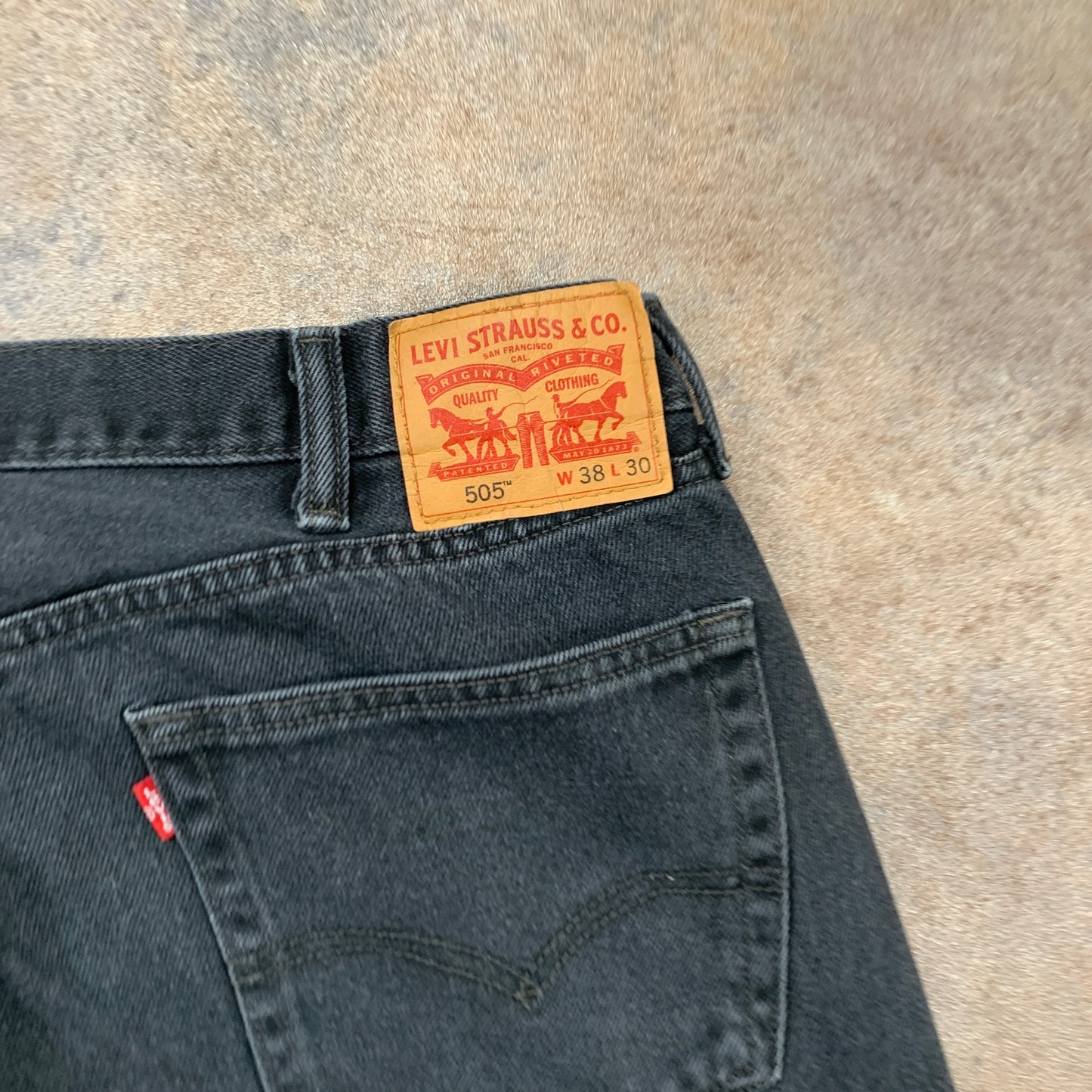 LEVI'S 505 Jeans W38 L30 Mens Regular Fit Straight Grey