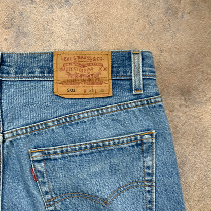 Vintage LEVI'S 501 Jeans W34 L26 Mens Regular Fit Straight Blue
