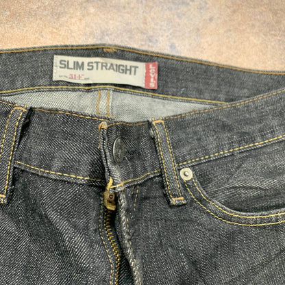 Vintage LEVI'S 514 Jeans W32 L30 Mens Regular Fit Straight Grey