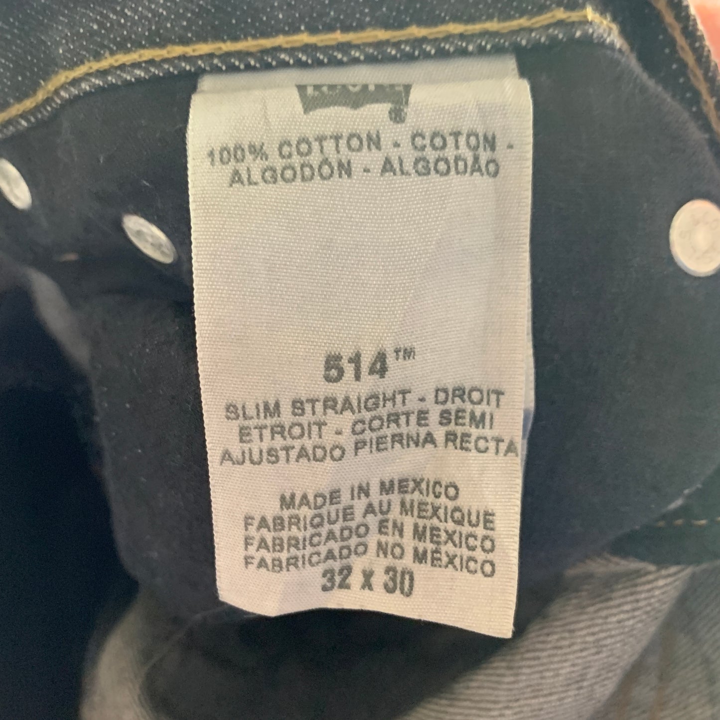 Vintage LEVI'S 514 Jeans W32 L30 Mens Regular Fit Straight Grey