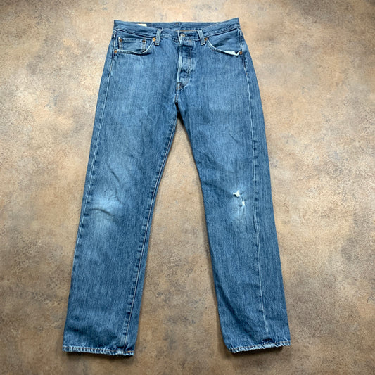 LEVI'S 501 Jeans W32 L30 Mens Regular Fit Straight Blue