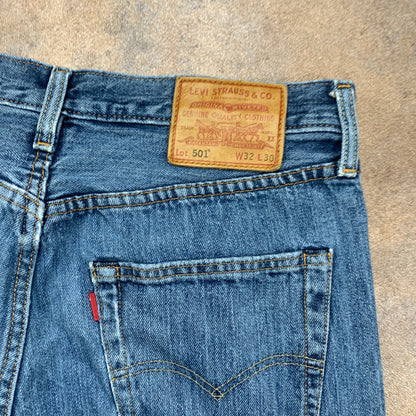 LEVI'S 501 Jeans W32 L30 Mens Regular Fit Straight Blue