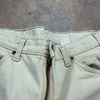 Vintage LEVI'S Jeans W33 L34 Mens Regular Fit Tapered Beige 70s