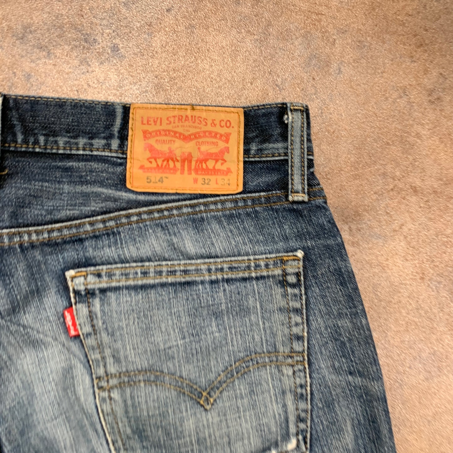 LEVI'S 514 Jeans W32 L34 Mens Regular Fit Straight Blue