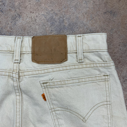 Vintage LEVI'S Jeans W33 L34 Mens Regular Fit Tapered Beige 70s