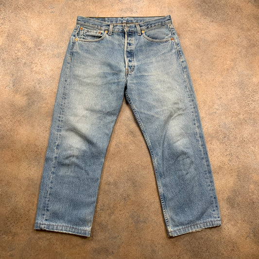 Vintage LEVI'S 501 Jeans W32 L25 Mens Regular Fit Straight Blue